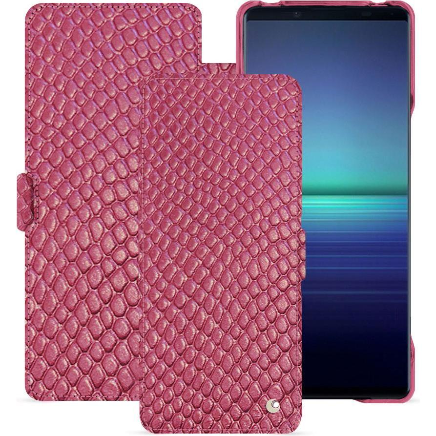Thumbnail - Noreve Lederschutzhülle horizontal (Sony Xperia 1 V), Smartphone Hülle, Rosa