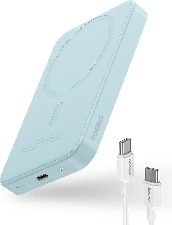Immagine prodotto Baseus Mini power bank 5000mAh 20W + cavo USB-C (20V/3A) - blu (5000 mAh, 20 W, 19.25 Wh)