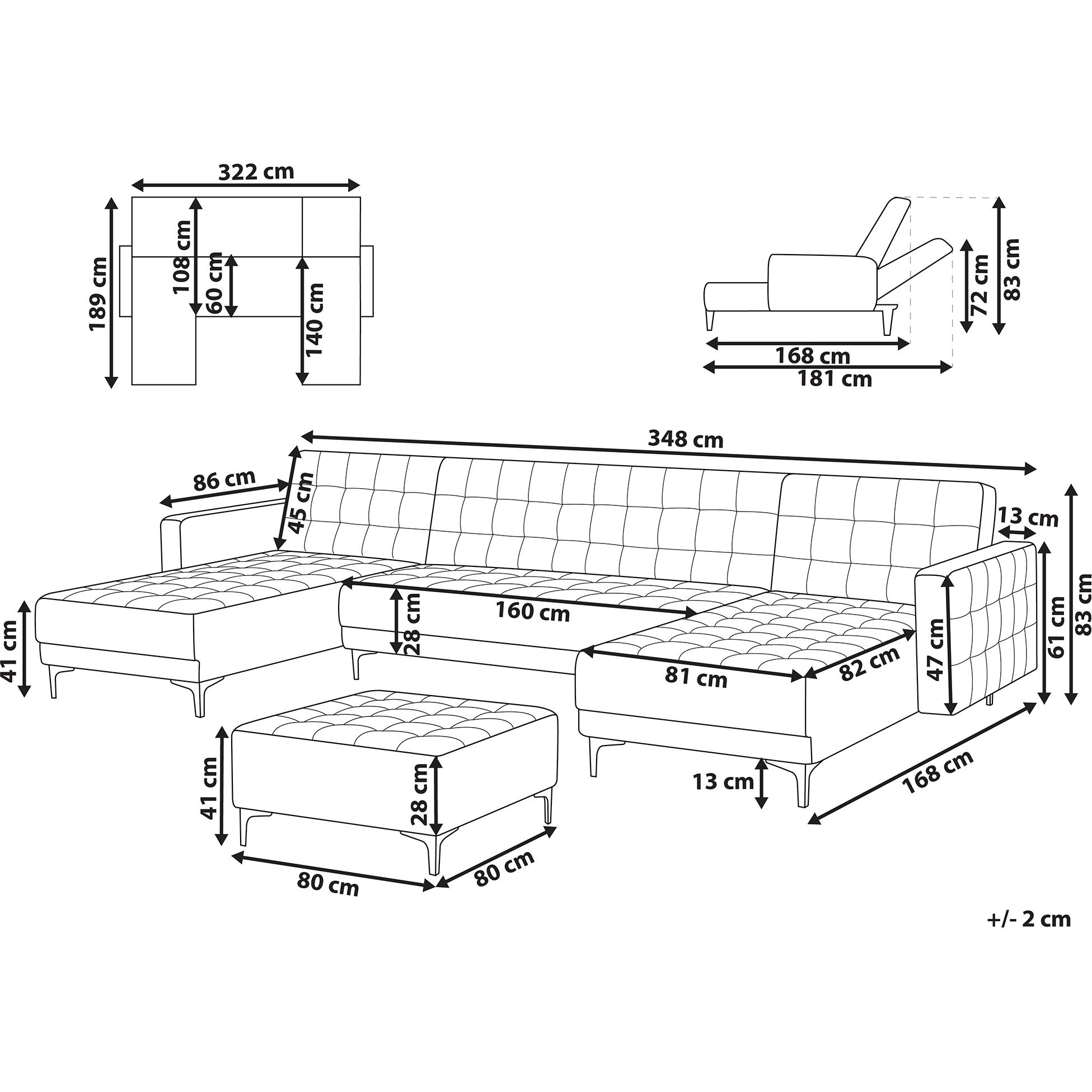 Thumbnail - Beliani, Sofa, Aberdeen (Wohnlandschaft)