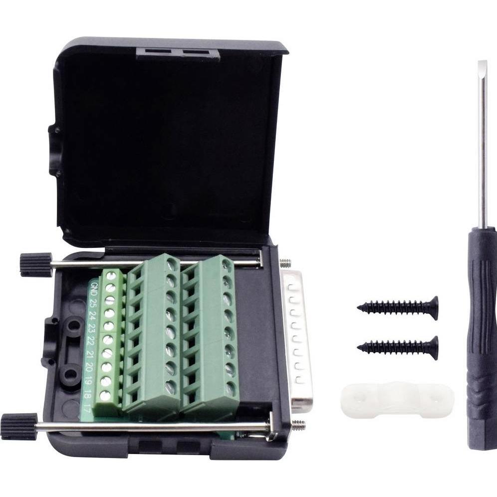 Tru Components D-SUB Stiftleisten-Set Polzahl 25 Schrauben 1 St., Elektronikkabel + Stecker, Schwarz