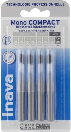 Inava 2.6mm Mono Compact Grey Interdental Brushes - Pack of 4