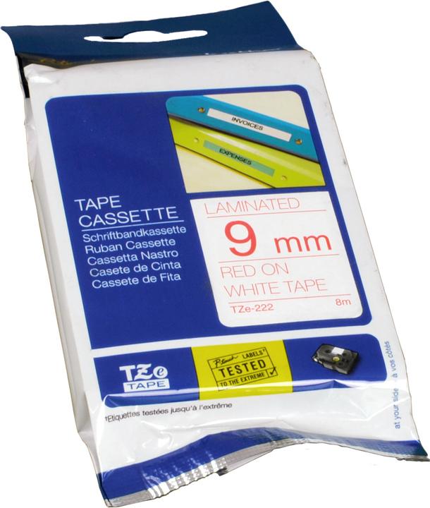 Actual product image Brother Tz-222 (0.90 cm, Red)