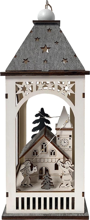 Produktbild HTI-Living LED Weihnachtslaterne mit Kirche (1 x)