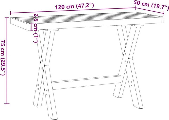 Immagine prodotto vidaXL Schreibtisch (120 x 50 x 75 cm)