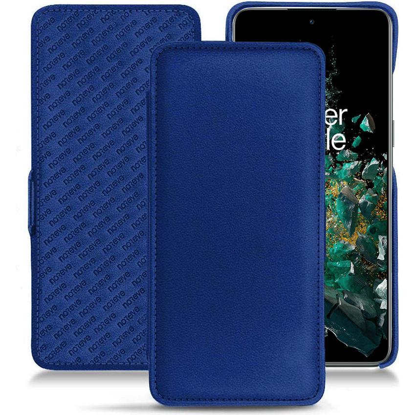 Noreve Lederschutzhülle horizontal (OnePlus 10T), Smartphone Hülle, Blau