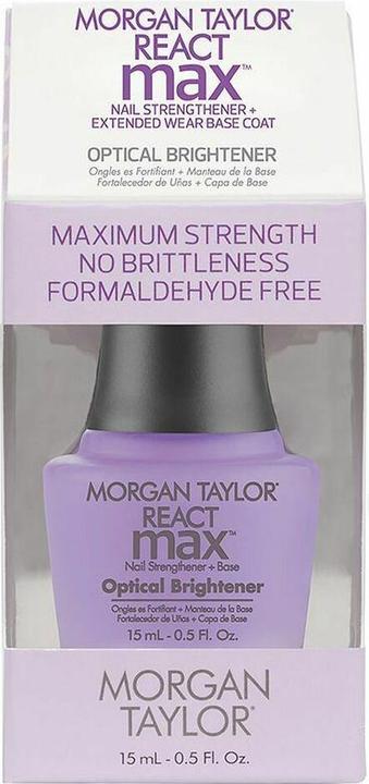 Produktbild Morgan Taylor REACT MAX OPTICAL nail strengthener + base 15 ml (Optical Brightener)
