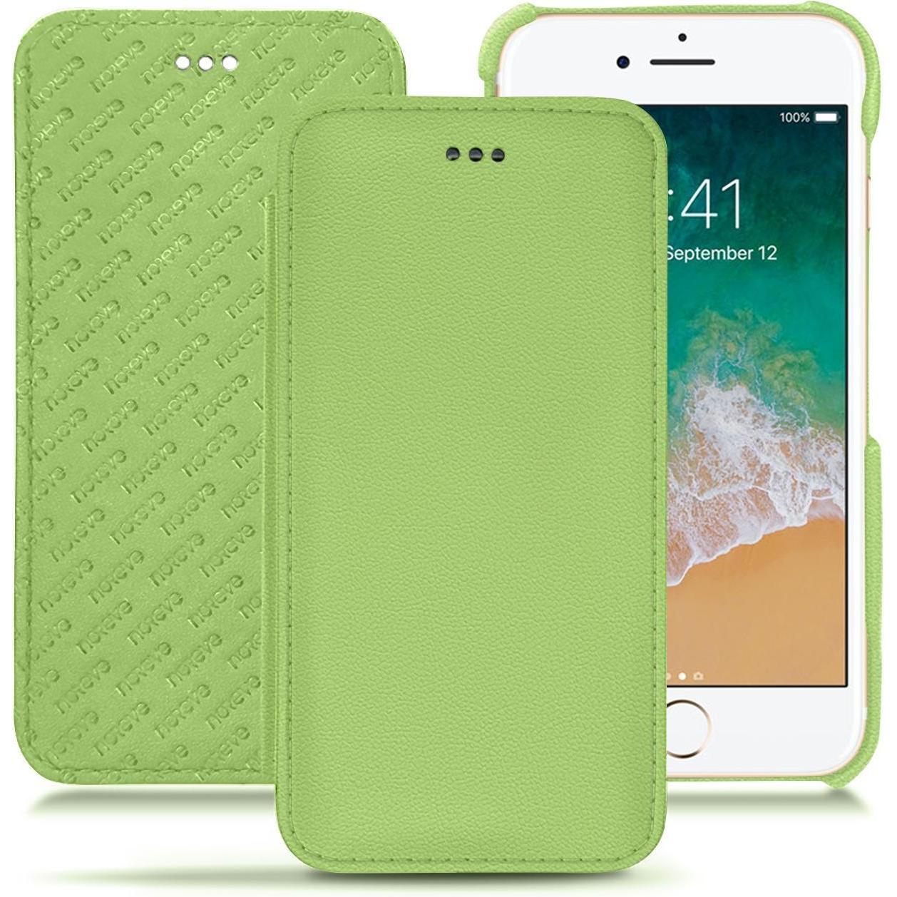 Noreve Lederschutzhülle horizontal (Apple iPhone 7), Smartphone Hülle, Grün