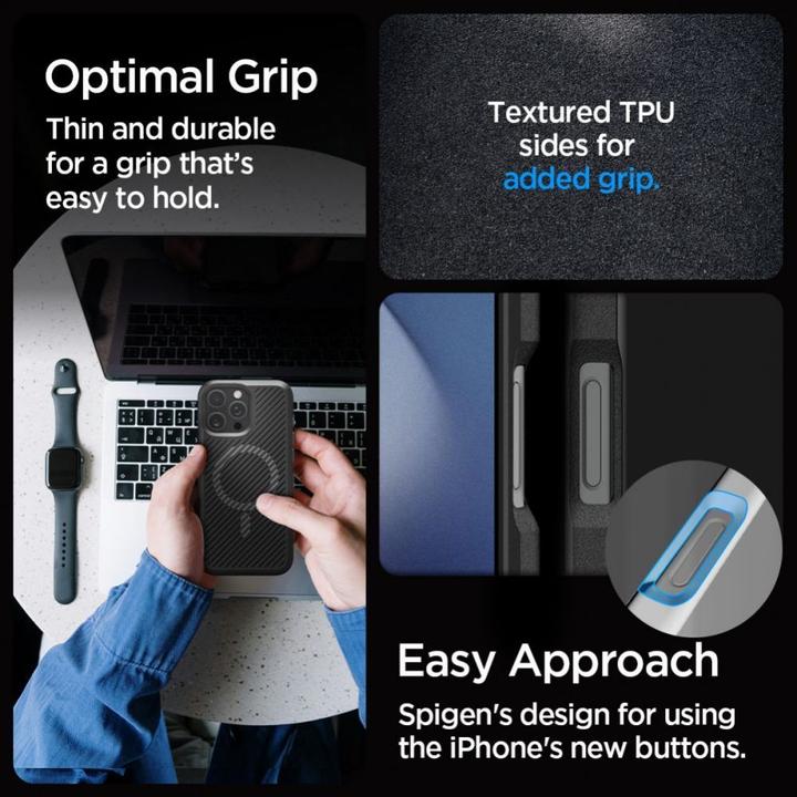 Actual product image Spigen Core Armor Mag Magsafe case for iPhone 16 Pro Max 6,9" matte black (Apple iPhone 16 Pro Max)