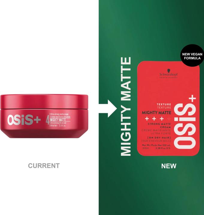 Schwarzkopf Professional OSIS+ Texture Mighty Matte Strong Matte Cream (Haarwachs, 100 ml)