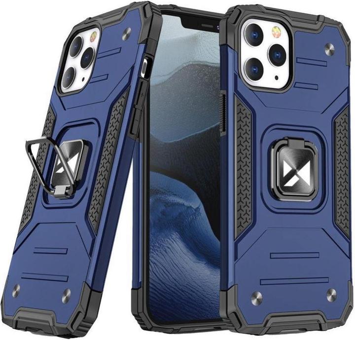 Image du produit Wozinsky Ring Armor Case Kickstand Tough Rugged Cover for iPhone 13 Pro Max blue (Apple iPhone 13 Pro Max)