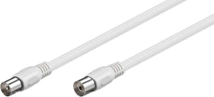 Actual product image Goobay antenna cable (class A, >85 dB), 2x shielded, 5 m, white (85 dB, Antenna cable)