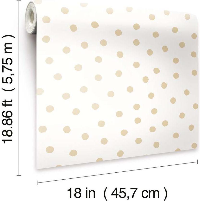 Thumbnail - Roommates, Wandtattoo, PEEL & STICK Wallpaper - Punkte Gold