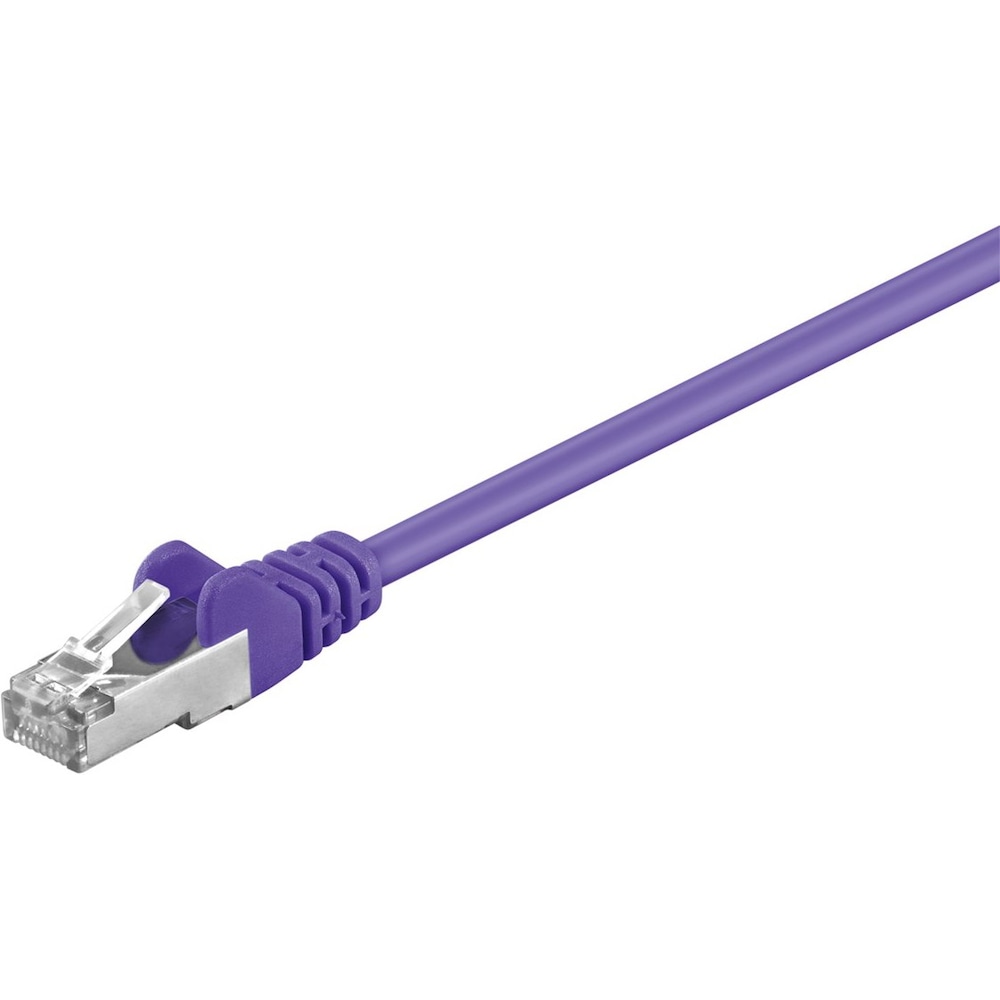 Goobay CAT 5e Patchkabel, SF/UTP, Violett, 2 m (S/FTP, CAT5e, 2 m), Netzwerkkabel