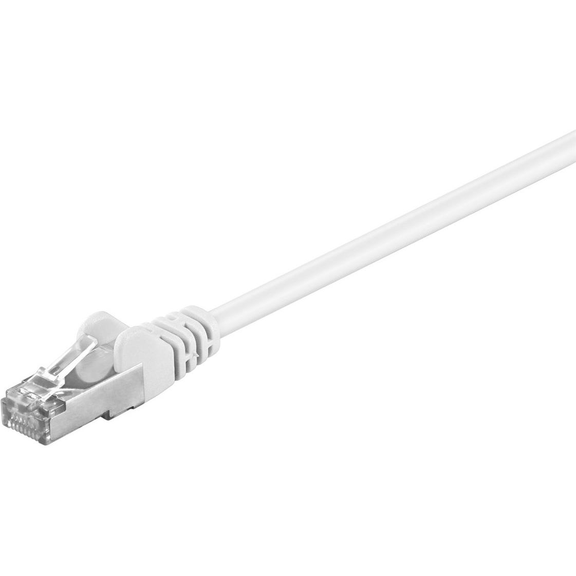 Goobay CAT 5e Patchkabel, SF/UTP, Weiss, 5 m (SF/UTP, CAT5e, 5 m), Netzwerkkabel