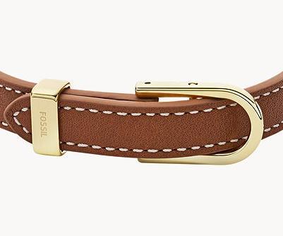 Actual product image Fossil Vintage Casual (25 cm, Stainless steel, Leather)