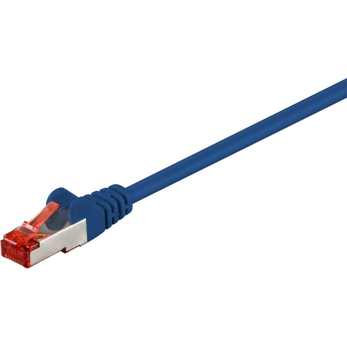 Thumbnail - Goobay CAT 6 Patchkabel, S/FTP (PiMF), Blau, 30 m (S/FTP, CAT6, 30 m), Netzwerkkabel