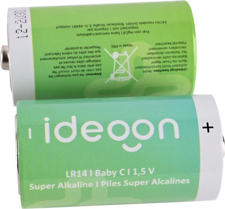 Produktbild Ideoon 2er-Set Premium Batterien Typ C Baby - LR14 Alkaline 1,5V - Langlebige Energiequelle (2 Stk., C)