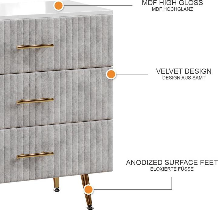 Actual product image Vicco Velia (70 x 39 x 78.50 cm)