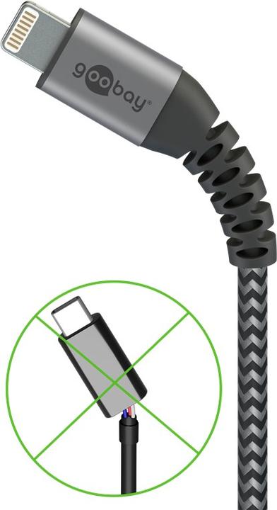 Actual product image Goobay USB A – Lightning (0.50 m, USB 2.0, 12 W)