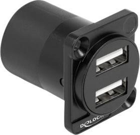 Produktbild Delock D-Typ Modul USB 2.0 2 x USB Typ-A Bu zu 2 x (USB-A, 3.10 cm)