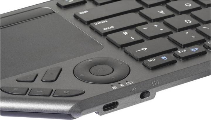 Produktbild Renkforce RF-WLBTKB-300 Bluetooth®, Funk Tastatur Deutsch, QWERTZ Schwarz Integr (DE, Kabellos)