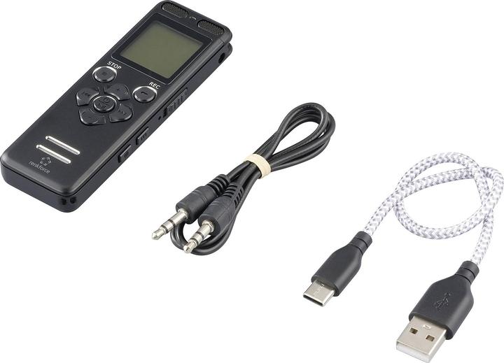 Actual product image Renkforce RF-DVR-E36 Digitales Diktiergerät Aufzeichnungsdauer (max.) 70 h Schwa (8 GB)