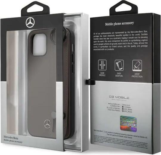 Image du produit Mercedes-Benz Etui en cuir avec sangle pour la main (Apple iPhone 12 mini)