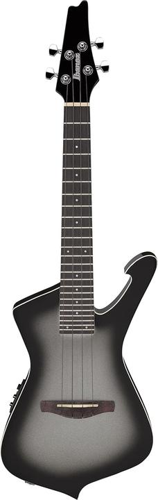Ibanez UICT100 Metallic Gray Sunburst High Gloss electric-acoustic tenor ukelele met gigbag (Tenor)