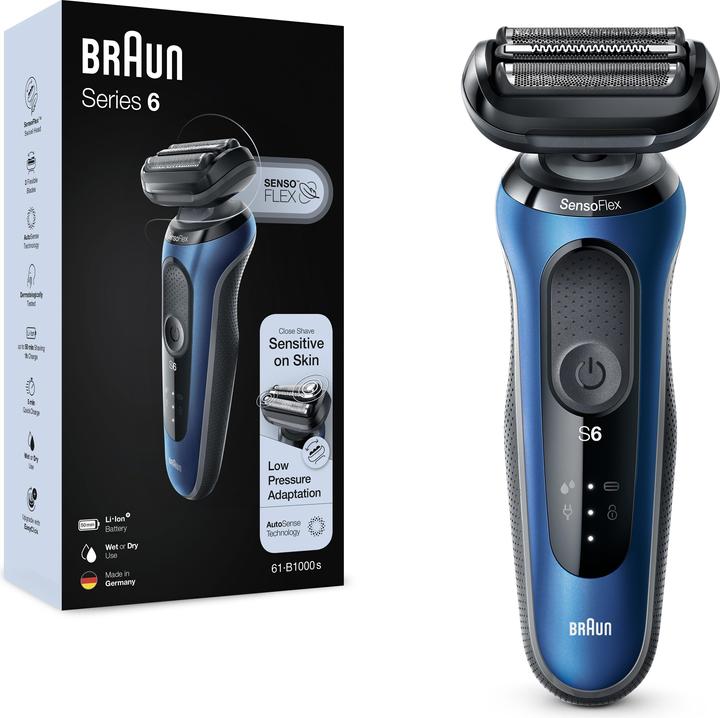 Productafbeelding Braun Series 6 61-B1000s Folie scheerapparaat Zwart, Blauw