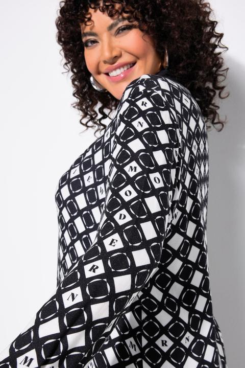 Produktbild Ulla Popken Hemdbluse, grafischer Druck, Hemdkragen, Langarm (42, 44)