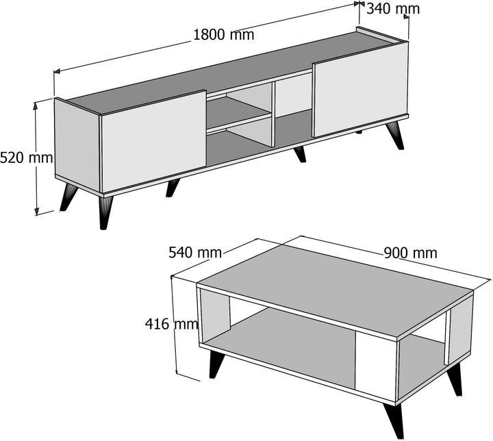 Produktbild Kalune Design Gabby (180 x 34 x 52 cm)