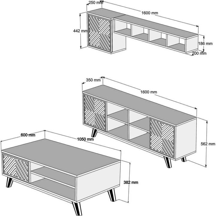 Image du produit Hanah Home Francisco (166 x 35 x 56.20 cm)