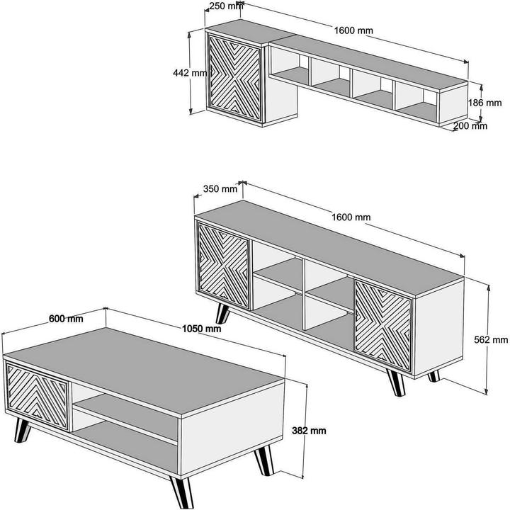Image du produit Hanah Home Francisco (166 x 40 x 65 cm)