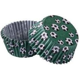 Zenker Papier-Muffinf. Fussball 50er P, Teglia + Stampi da forno, Multicolore
