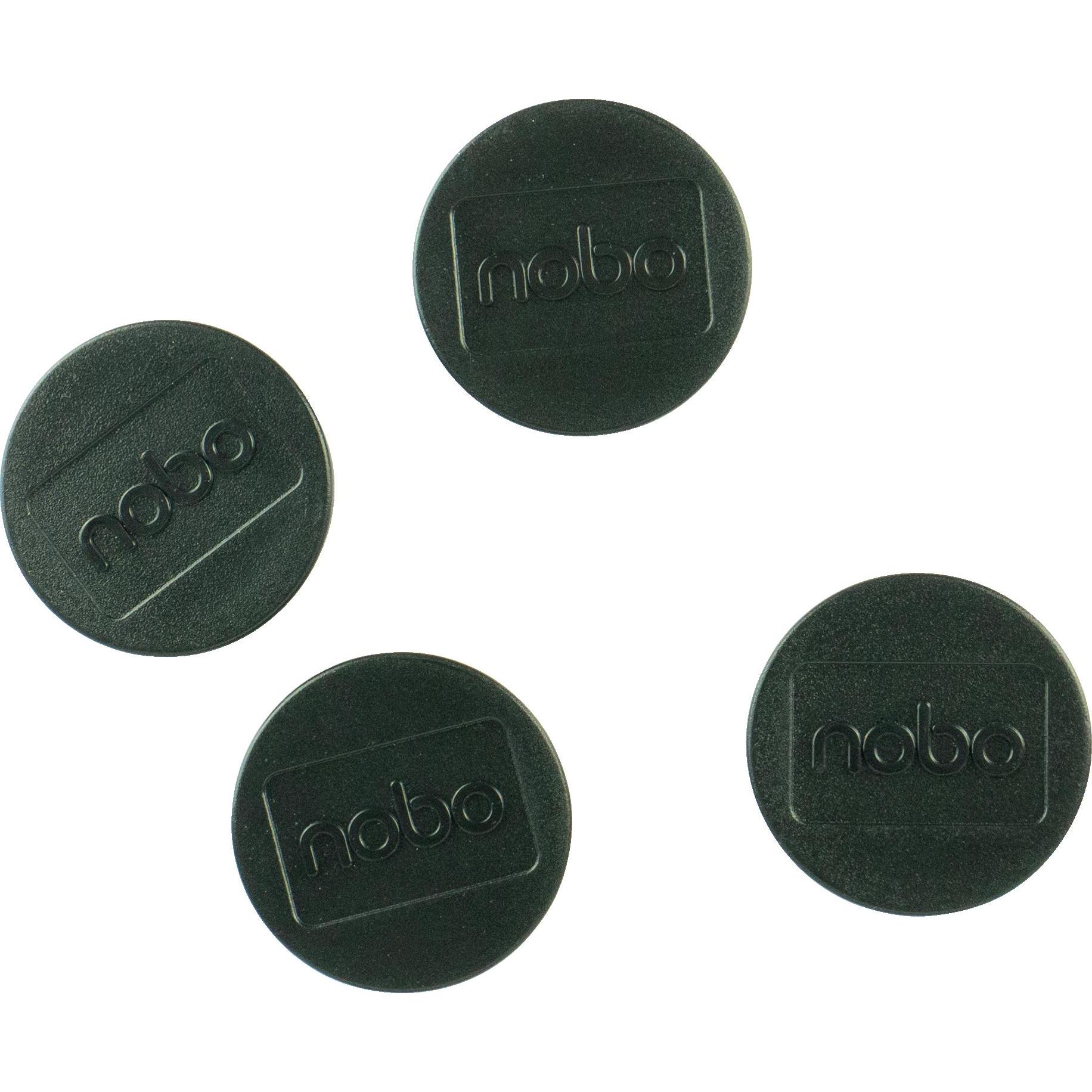 Nobo, Magnet, Haftmagnet Ø 3.8 cm 4 Stück, Schwarz (4 x)