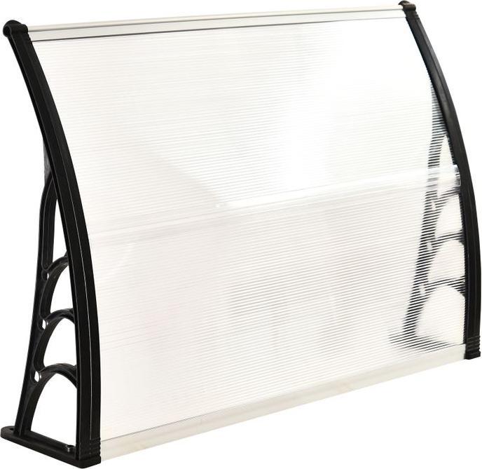 Produktbild Swisshandel24 Vordach Haustür 75 x 100 cm Polycarbonat Transparent