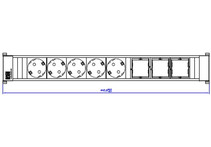 Image du produit Bachmann Conference power strip ALU (5x, CEE 7/3)