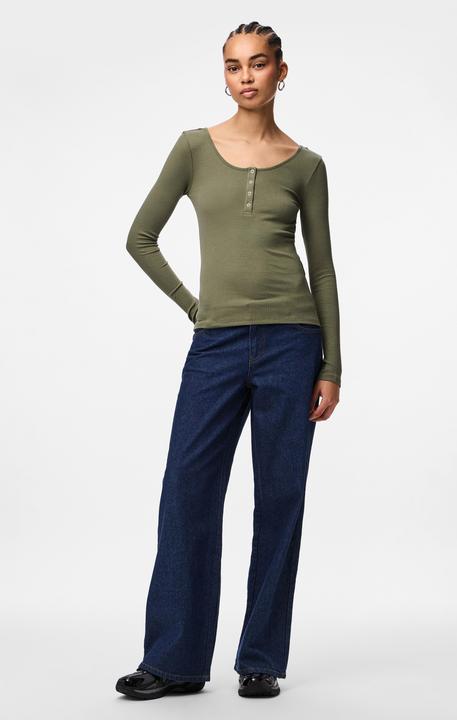 Produktbild Pieces Vorn geknöpftes geripptes Oberteil (L)