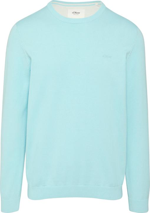 Produktbild s.Oliver Strickpullover Strickpullover mit Logo-Stickerei (XXL)