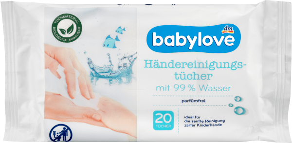 dm babylove Händereinigungstücher (20 Stück)
