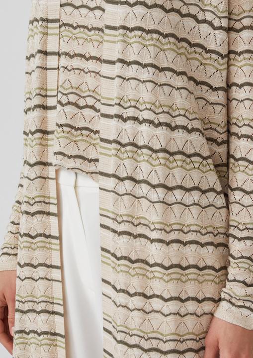 Produktbild s.Oliver Strickjacke Langer Cardigan mit Ajourmuster und Glitzergarn (32)