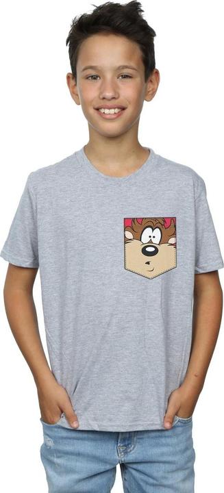 Produktbild Looney Tunes Tasmanian Devil Face Faux Pocket TShirt Jungen (140, 146)
