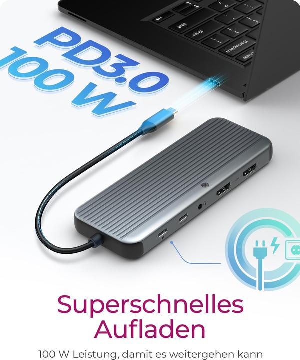 Produktbild Icy Box IB-DK4060-CPD (USB-C, 12 Ports)