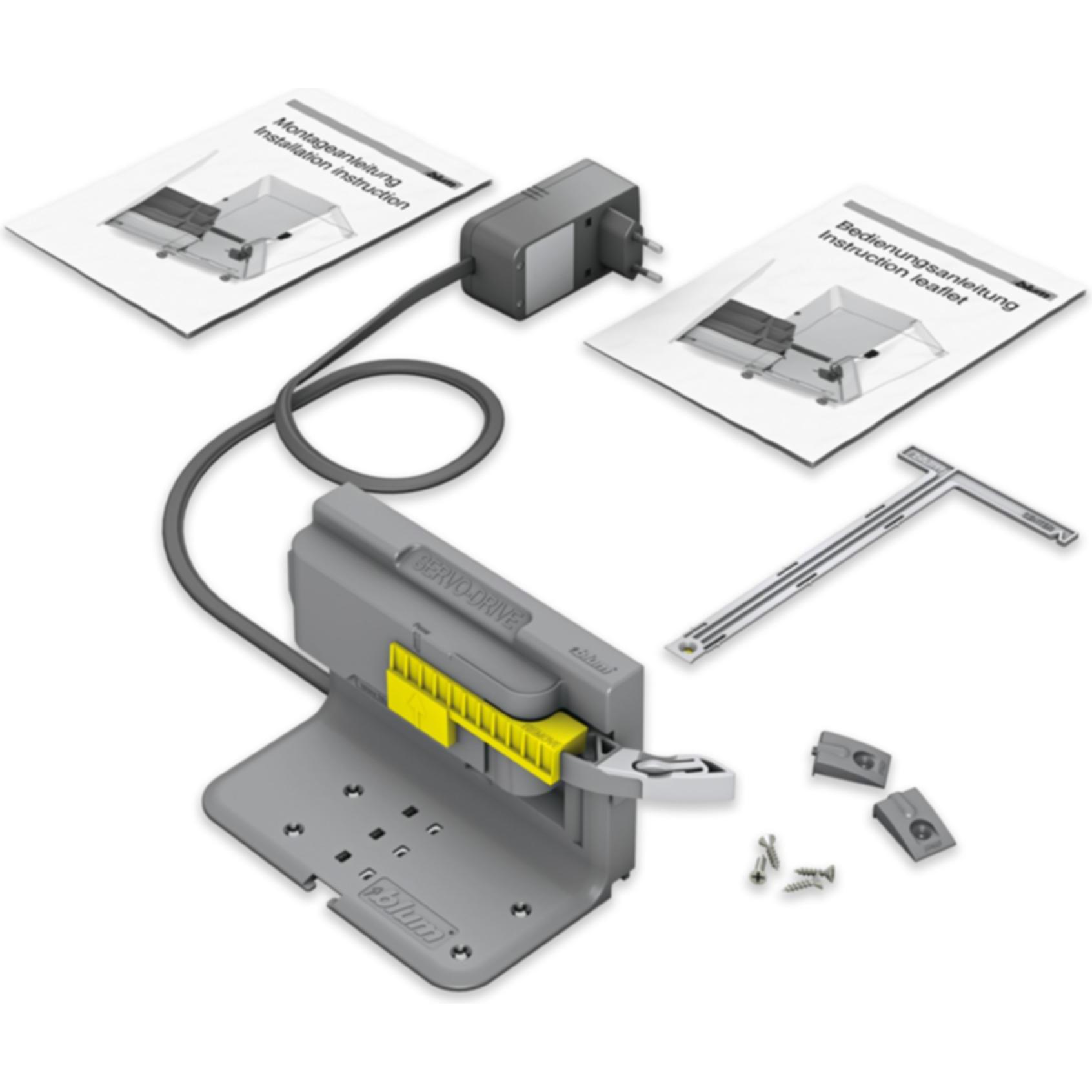 Blum SERVO-DRIVE uno für stehende Mülllösungen, Pattumiera, Grigio