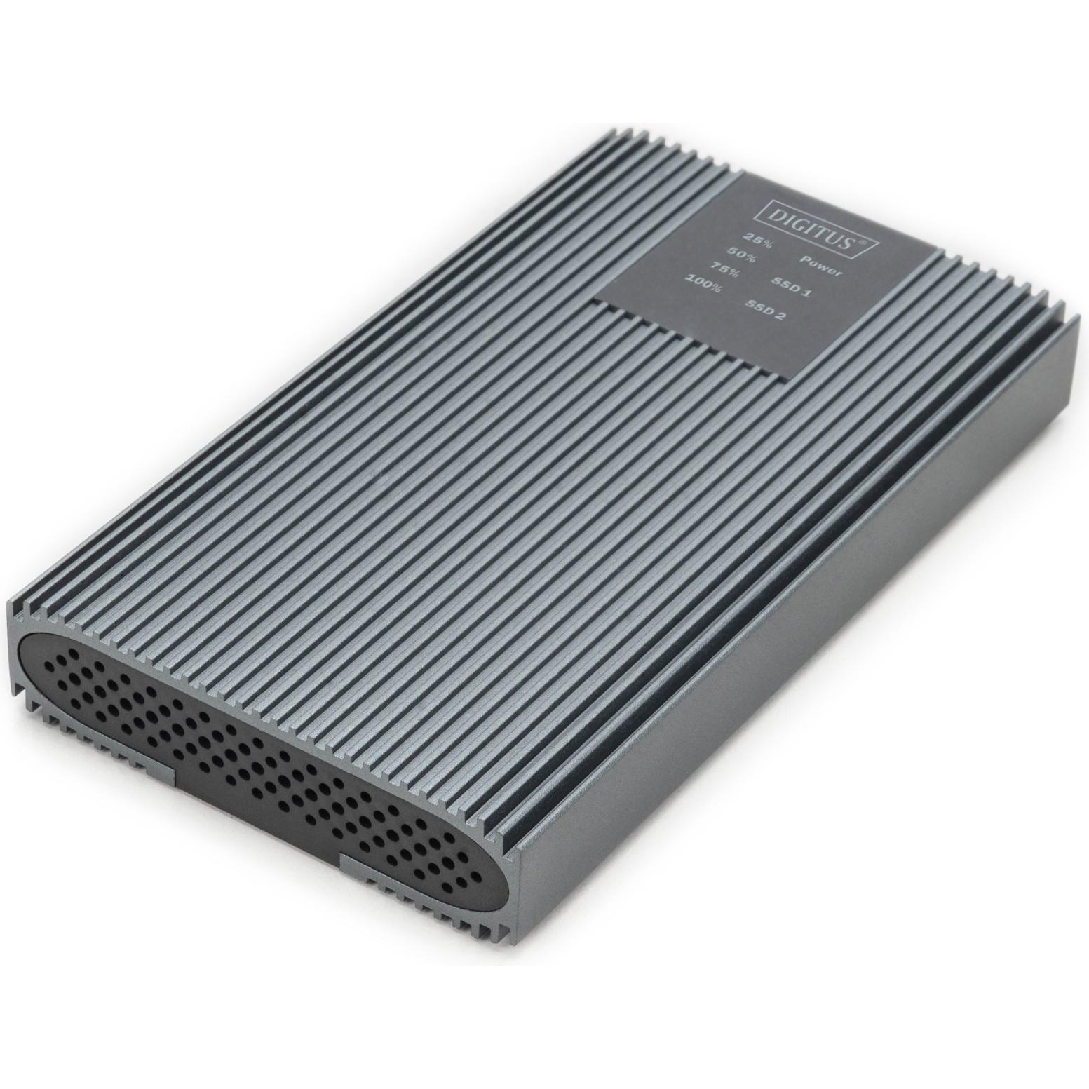Digitus USB M.2 NVMe Clonestation, SSD, NVMe, 20Gbits, USB 3.2 Gen2, Aluminium, toolfree (M.2 2280, M.2 2260, M.2 2242, ...