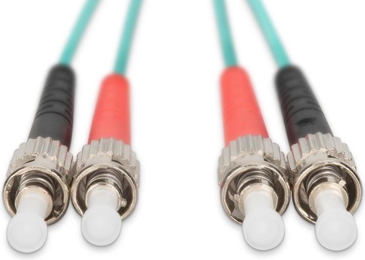 Produktbild Digitus LWL Patchkabel ST zu ST Multimode 50/125 m Duplex Länge 1m Klasse OM3 (1 m)