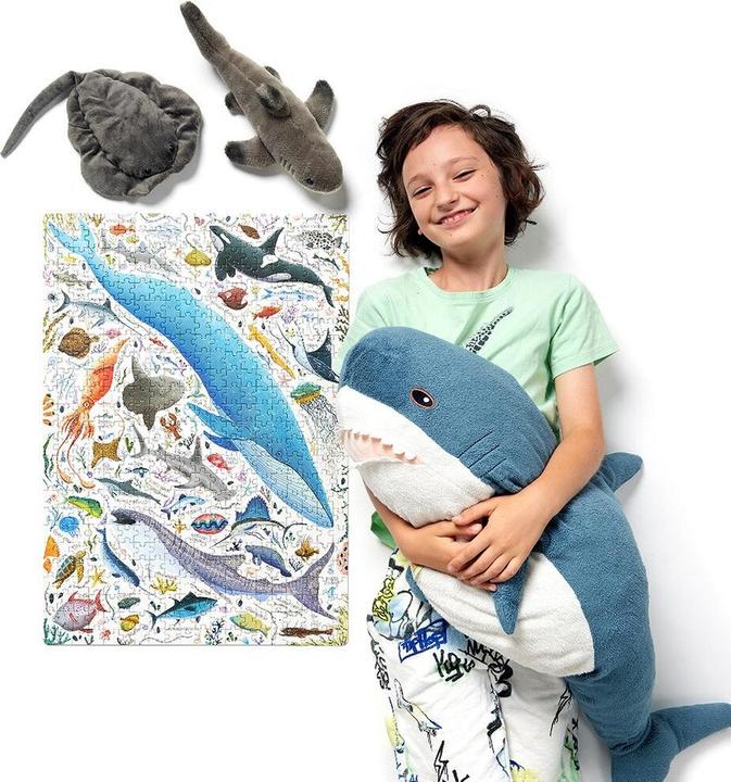Actual product image Czuczu Puzzle with fish and water animals, 500 pieces (500 pieces)