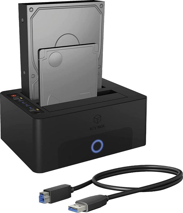 Icy Box Cloning and docking station for 2.5" or 3.5" SATA drives,IB-1232CL-U3