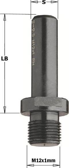 Produktbild CMT 509.160.02 Langer Schaft für Wechselbohrer oder Schlaglochfräser 100mm, Schaft 16x50, links