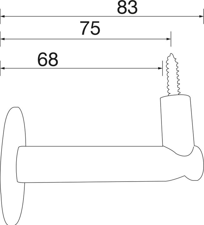 Produktbild Marchesi Handlaufträger Rosetten ø 50 mm, Wandabstand 75 mm, Messing PVD-beschichtet (Messing PVD-beschichtet)